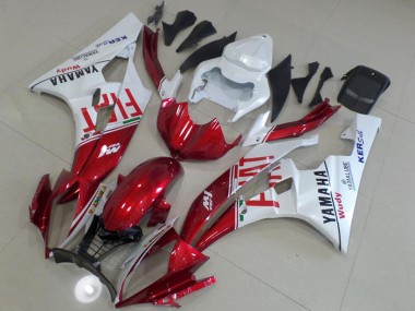 Affordable 2006-2007 Yamaha YZF R6 Motorcycle Fairings - White Red Fiat Yamalube Australia