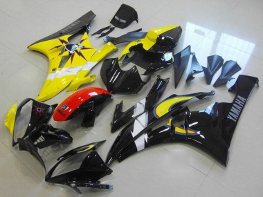 Affordable 2006-2007 Yamaha YZF R6 Motorcycle Fairings - Yellow White Red Glossy Black Australia