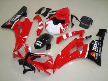 Affordable 2006-2007 Yamaha YZF R6 Motorcycle Fairings - Red White Glossy Black Motul Australia