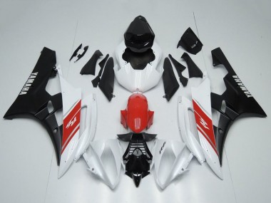 Affordable 2006-2007 Yamaha YZF R6 Motorcycle Fairing - White Red Matte Black Australia