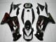 2006-2008 Kawasaki EX650 Motorcycle Fairings - Glossy Black Red Flame Australia