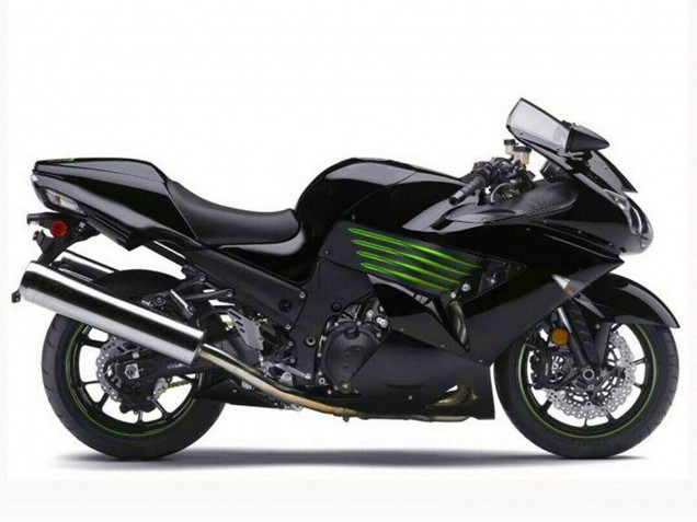 2006-2011 Kawasaki ZX14R ZZR1400 Motorcycle Fairings - Glossy Black Green Australia