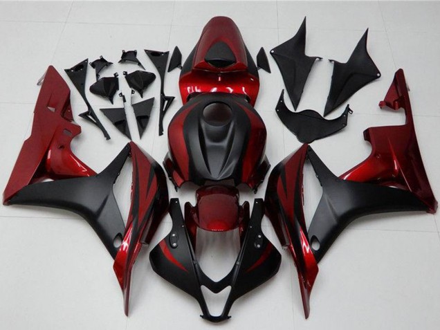 2007-2008 Honda CBR600RR Motorcycle Fairing Kits - Red Matte Black Australia