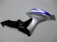 2007-2008 Honda CBR600RR Motorcycle Fairings - Silver Blue Glossy Black OEM Style Australia