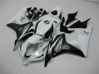 Affordable 2007-2008 Honda CBR600RR Bike Fairings - White Glossy Black Australia