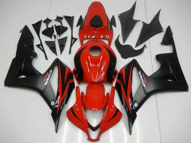 2007-2008 Honda CBR600RR Motorcycle Fairings - Red Matte Black with Decals Australia