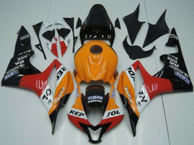 Affordable 2007-2008 Honda CBR600RR Bike Fairings - Orange White Red Glossy Black Repsol Australia