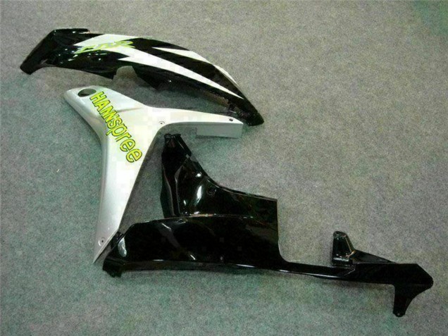2007-2008 Honda CBR600RR Motorcycle Fairing - White Green Glossy Black Hannspree Australia