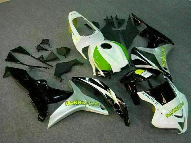2007-2008 Honda CBR600RR Motorcycle Fairing - White Green Glossy Black Hannspree Australia