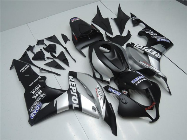 2007-2008 Honda CBR600RR Motorcycle Fairings - Matte Black Silver Grey Repsol Australia