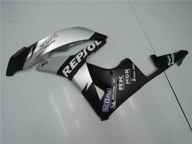 2007-2008 Honda CBR600RR Motorcycle Fairings - Matte Black Silver Grey Repsol Australia