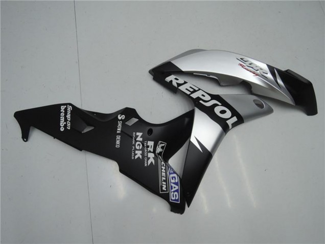 2007-2008 Honda CBR600RR Motorcycle Fairings - Matte Black Silver Grey Repsol Australia