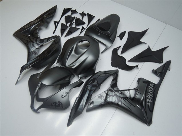 2007-2008 Honda CBR600RR Motorcycle Fairings - Matte Black Graffiti Australia