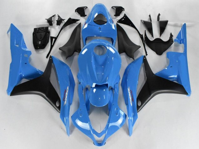 2007-2008 Honda CBR600RR Motorcycle Fairing - Light Blue Glossy Black Australia