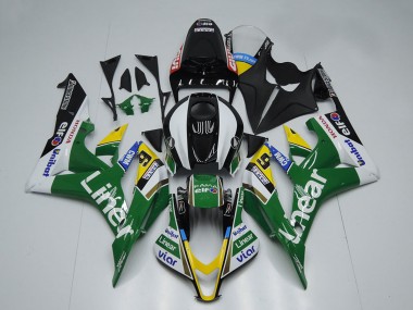 Affordable 2007-2008 Honda CBR600RR Motorcycle Fairings - Green White Glossy Black Liner Australia