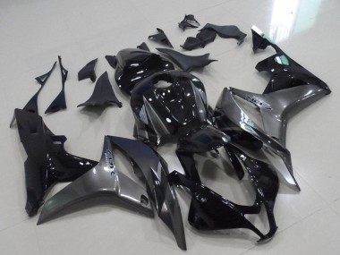 Affordable 2007-2008 Honda CBR600RR Motorcycle Fairings - Grey Glossy Black Australia