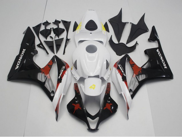 2007-2008 Honda CBR600RR Motorcycle Fairings - White Red Yellow Glossy Black Limited Edition Australia