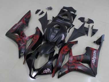 Affordable 2007-2008 Honda CBR600RR Motorcycle Fairings - Matte Black Red Skull Australia