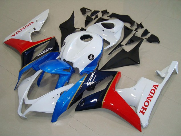 2007-2008 Honda CBR600RR Motorcycle Fairing - White Blue Red Glossy Black Australia