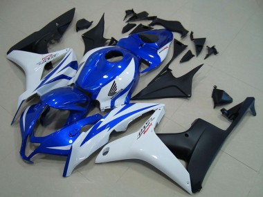 Affordable 2007-2008 Honda CBR600RR Motorcycle Fairings - White Blue Matte Black Australia