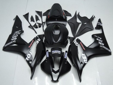Affordable 2007-2008 Honda CBR600RR Motorcycle Fairing Kits - Matte Black White Repsol Australia