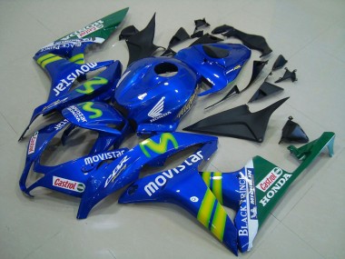Affordable 2007-2008 Honda CBR600RR Motorcycle Fairing - Blue Green MoviStar Castrol Australia