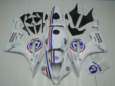 Affordable 2007-2008 Honda CBR600RR Motorcycle Fairings - White Red Blue R Australia