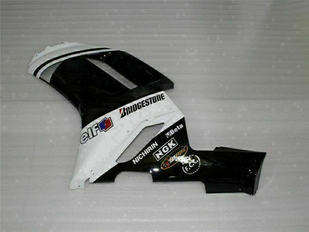2007-2008 Kawasaki ZX6R Motorcycle Fairings - Black White Australia