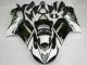 2007-2008 Kawasaki ZX6R Motorcycle Fairings - Black White Australia