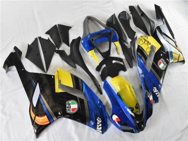 Affordable 2007-2008 Kawasaki ZX6R Motorcycle Fairings - Blue Shark Australia