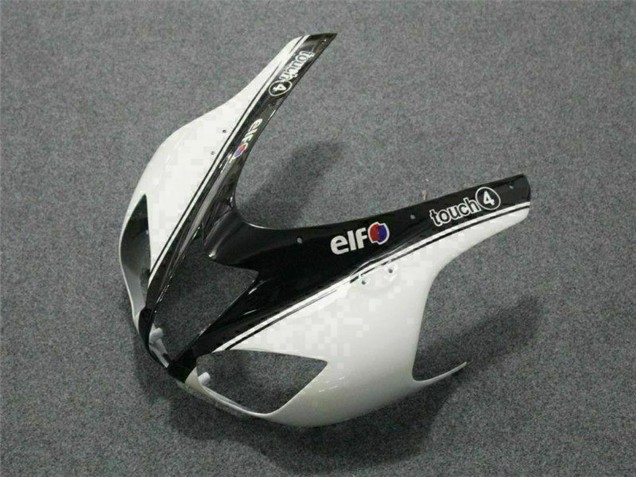 2007-2008 Kawasaki ZX6R Motorcycle Fairings - Black White Elf Australia