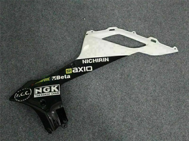 2007-2008 Kawasaki ZX6R Motorcycle Fairings - Black White Elf Australia