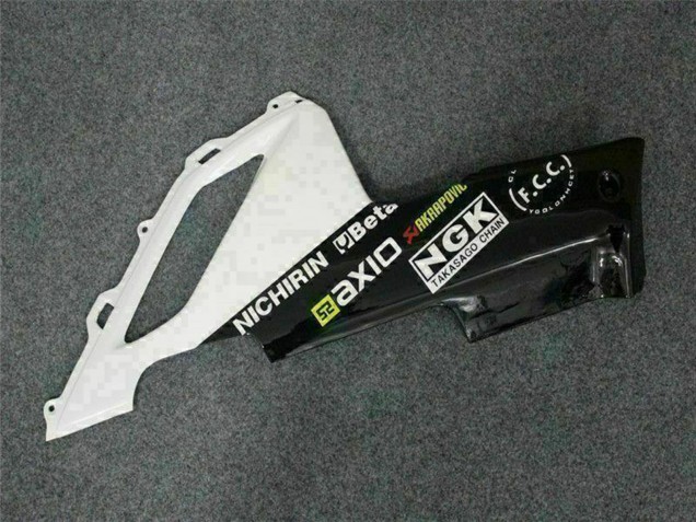 2007-2008 Kawasaki ZX6R Motorcycle Fairings - Black White Elf Australia