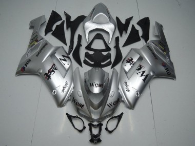 Affordable 2007-2008 Kawasaki ZX6R Motorcycle Fairings - Silver West Australia