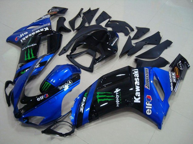 2007-2008 Kawasaki ZX6R Motorcycle Fairings - Blue Monster Australia