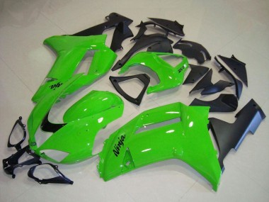 Affordable 2007-2008 Kawasaki ZX6R Motorcycle Fairings - Green Matte Black Australia