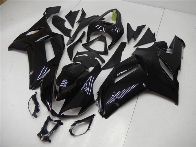 2007-2008 Kawasaki ZX6R Abs Motorcycle Fairing - Glossy Black Australia