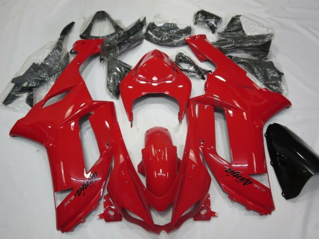 2007-2008 Kawasaki ZX6R Motorcycle Fairings - Red Australia