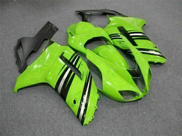 2007-2008 Kawasaki ZX6R Motorcycle Fairing Kits - Green Black Australia