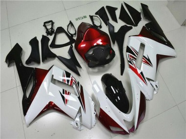 Affordable 2007-2008 Kawasaki ZX6R Motorcycle Fairings - White Black Red Australia