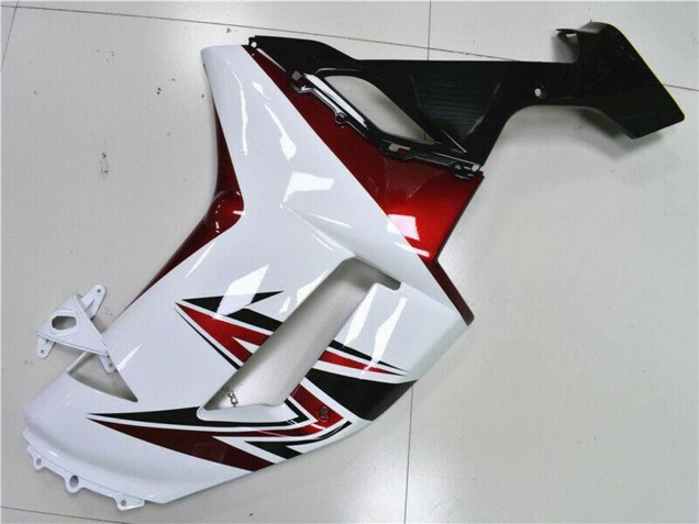 2007-2008 Kawasaki ZX6R Motorcycle Fairings - White Black Red Australia