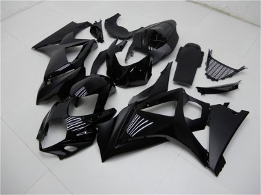Affordable 2007-2008 Suzuki GSXR 1000 Motorcycle Fairings - Glossy Black Matte Black No Decal Australia