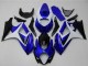 2007-2008 Suzuki GSXR 1000 Motorcycle Fairings - White Blue Black No Decal Australia