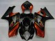 2007-2008 Suzuki GSXR 1000 Motorcycle Fairings - Black Orange Australia