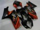 2007-2008 Suzuki GSXR 1000 Motorcycle Fairings - Black Orange Australia
