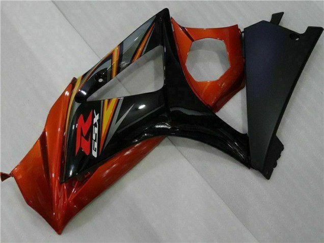 2007-2008 Suzuki GSXR 1000 Motorcycle Fairings - Black Orange Australia