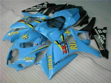 Affordable 2007-2008 Suzuki GSXR 1000 Motorcycle Fairing Kits - Blue Gold Black Rizla Australia