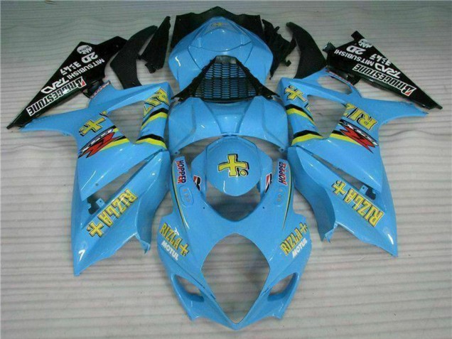 2007-2008 Suzuki GSXR 1000 Motorcycle Fairing Kits - Blue Gold Black Rizla Australia