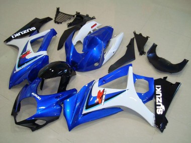 Affordable 2007-2008 Suzuki GSXR 1000 Motorcycle Fairing - White Blue Black OEM Style Australia
