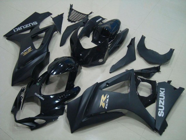 2007-2008 Suzuki GSXR 1000 Motorcycle Fairings - Glossy Black Matte Black Gold OEM Style Australia